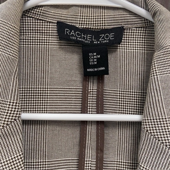 Rachel Zoe Medium Gingham Plaid Open Front 3/4 Length Sleeve Blazer $69 - Picture 2 of 8